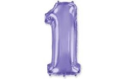 Fóliový balón číslice FIALOVÁ - LILA 102 cm - 1