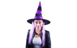 Klobouk čarodějnice s vlasy / Halloween