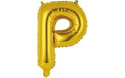Písmeno P zlatý balónek 40 cm