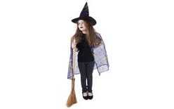 Halloween boszorkány/kisfiú jelmez köpeny+kalap