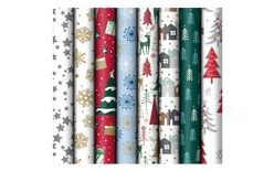 vianočný baliaci papier rolka 200x70 mix