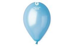 Metallic Balloons Light Blue 100 pcs - Diameter 26 cm
