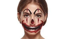 Temporary Face Tattoo Clown - Horror - Halloween - 6 pcs