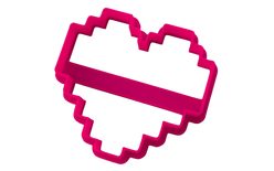 Minecraft Pixel square heart cutter - 3D printing - II. quality