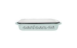 Green Enamel Baking Dish LOUKA 34x22 cm