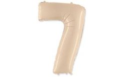 Krém színű fólia szám 7 - 102 cm