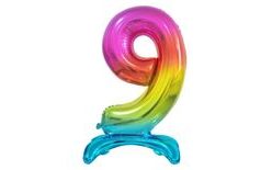 Léggömb fólia számok DUH alapon, 74 cm - 9