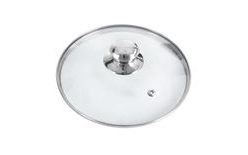 Poklice skleněná pr. 24 cm nerez úchyt