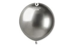Chromovaný balónek 48 cm – lesklý strieborný 1 KS