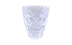 Átlátszó pohár koponyával - Halloween 5 cm