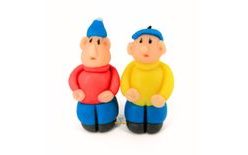 Alkalmi ezermester figurapár (kézzel készített)