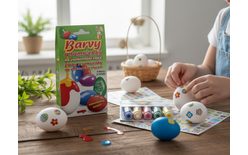 Barvy a samolepky na velikonoční vejce