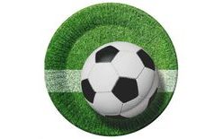 Papierové taniere FOTBAL - 18 cm - 6 ks