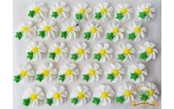 Cukor díszítő virágok tálcán – 32 db