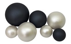 Čokoládové gule čierno-biele perleťové