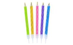 Magické nesfoukatelné svíčky - 10 ks - mix 5 barev - 6 cm