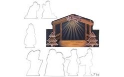 Cookie Cutter Set Stainless Steel NATIVITY 7 pcs + Paper Stable