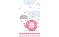 Umbrellaphants Tablecloth "Baby Shower" - Girl / Baby Girl 1.37 m x 2.13 m