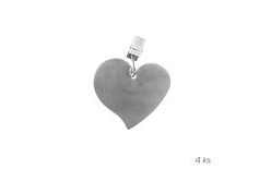 Heart-Shaped Table Weights Set of 4 Stainless Steel