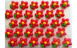 Cukrové ozdoby – kvety na platíčku 9 (30 ks)