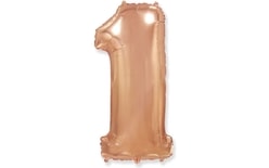 Léggömb fólia szám rózsaszín arany - Rose Gold 115 cm - 1