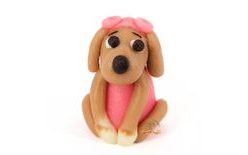 Príležitostná figúrka – psia partia ružová