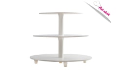 Cake stand, 3 tiers with a central column