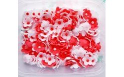 Piros modellezett virágok 10 g