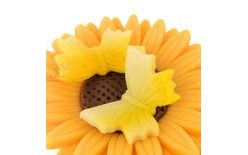 Modellezett nagy pillangó – sárga-fehér spriccelt