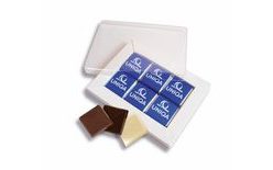 Reklamní čokoládová kniha 12x5g ( 6x5g), stuha s vaším motivem/logem - od 250 ks