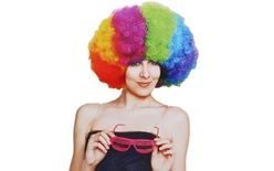 Afro wig colourful