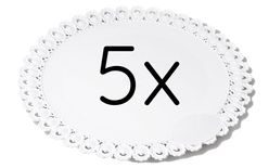 Cake mat 30 cm with lace - set of 5
