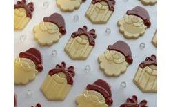 Čokoládová dekorace - dárek, santa 42 ks