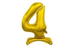 ZLÁTÓ Fóliás Szám Balon Állványon, 74 cm - 4