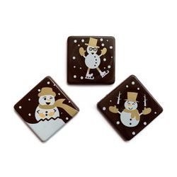 Chocolate decoration set of snowmen 35 pcs