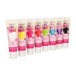 Sada osmi gelových koncentrovaných jedlých barev na hmoty i čokolády