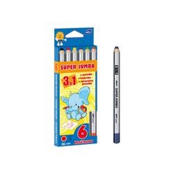 Super Jumbo 3in1 Universal Crayons - 6 colours