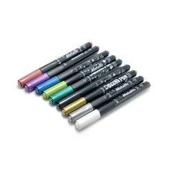 Sada fixů na kamínkování - metalické Decor Pen - 9 ks