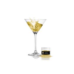 Ehető csillámpor italokhoz - sárga - Yellow Brew Glitter® - 4 g