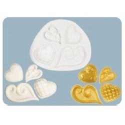 Silicone mould Fancy Hearts