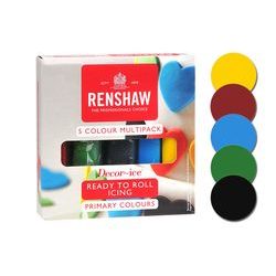 Colour rolled fondant set of basic colours