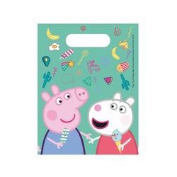 Plastové tašky na darčeky prasiatko Peppa "Peppa Pig", 6 ks