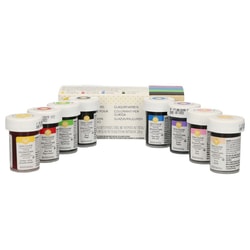 Set of eight basic gel paste colours from Wilton