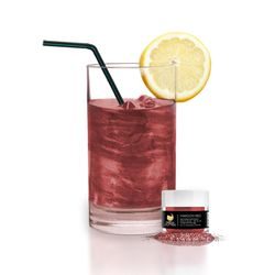 Jedlé trblietky do nápojov - bordová červená - bordová červená Brew Glitter® - 4 g