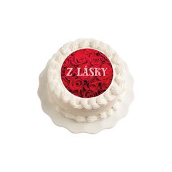 Edible paper for lovers Bouquet of roses - Z lásky - 20 cm