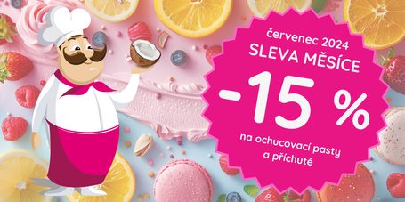Červencová akce: 15% sleva na všechny ochucovací pasty a přísady + doprava s PPL od 54 Kč!