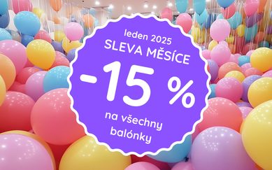 Připravte se na plesovou a karnevalovou sezónu s naší lednovou akcí na balónky!