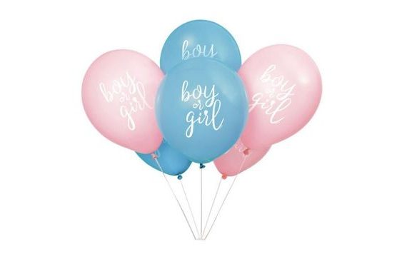 LATEX BALLOONS "BOY OR GIRL" - 8 PCS - 30 CM