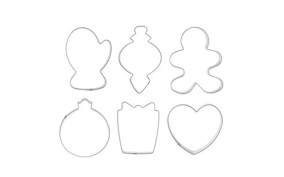 KARÁCSONYI SÜTEMÉNYKISZÚRÓ KÉSZLET, 6 DB