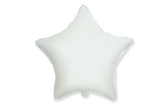 FEHÉR CSILLAG ALAKÚ FÓLIA LUFI 45 CM